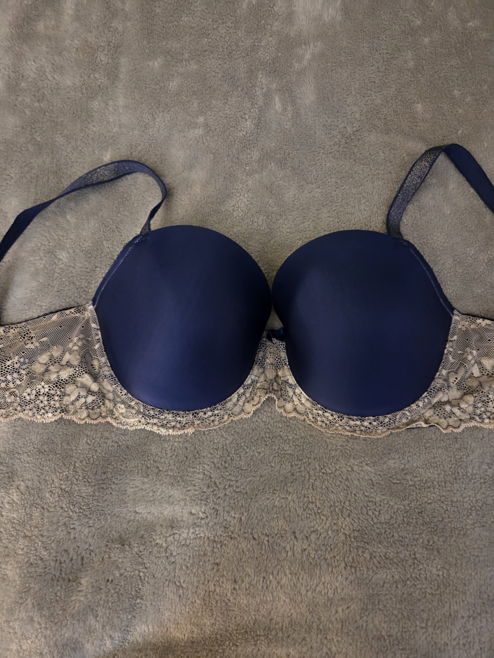 Victoria's Secret Navy Blue Lace Demi Bra